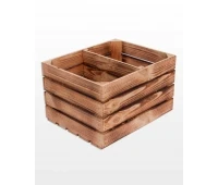 Ящик деревянный короткая перегородка 50x40x30 польский кубик обожженный