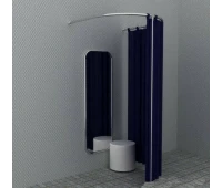 Cabinet montat pe perete, rotunjit 1,1x0,9x2 m cu un suport