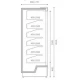 Vitrina frigorifică cu uși glisante Modern-Exp COOLES SlimDeck L937 W770 H2100 cu unitate încorporată R290