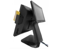 Сенсорный POS терминал PROFIFOR FS1507 J1900 4GB 128 SSD w10 PRO + рекламный монитор Клиенты 10.1 IPS + считыватель карт