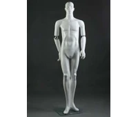 PAUL-11 Masculin manechin, brațe cu balamale, luciu alb