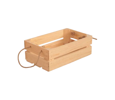 Ящик дерев'яний строганий 40х35х15 з джутом