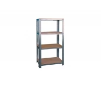 Металевий оцинкований стелаж на 4 полки з МДФ 1500х900х400