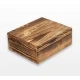 Coș de lemn 30x25x11 cu compartiment și capac plat