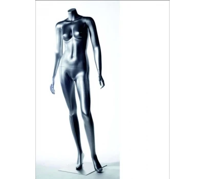 BA-33silver Mannequin argint feminin fără cap (bază quad, fixare dublă.)