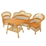 Mobilier din răchită din crenguțe