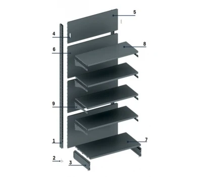 Rack Gondola KM 1000x1625x500 mm atașat