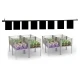 Sistem negru de suspensie Snapper magnetic cu plăci de plastic colorate A4 Negru, 1 m