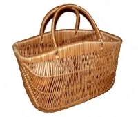Coș de sac din răchită cu coc