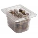 Acoperă cu un mâner și o crestătură pentru o lingură FlipLid din policarbonat transparent pentru recipiente gastronome Cambro GN 1/1 (530x325 mm) culoare