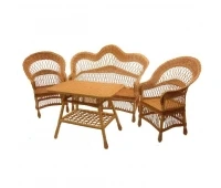 Set de mobilier din răchită din viță de vie "Drop"