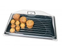 Capac capac convex cu decupaj lateral pentru o tavă pentru îndepărtare, Cambro (SUA) 32,5x53x16,8 cm culoare Transparent