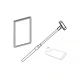 Suport cadru cu bază verde din plastic 500-1000 mm format cadru format A4 Verde