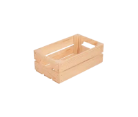 Cutie din lemn șlefuită cu mânere 40x25x15