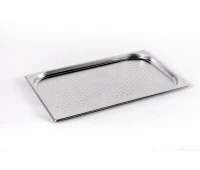 Container Gastronorm Oțel inoxidabil perforat Brillis fără mânere 1 / 1x20mm, Ø 6 mm