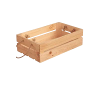 Cutie din lemn șlefuit 50x30x15 cu iută