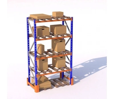 Rafturi pentru paleți 5000 (h) х1800х1100 mm (podea + 4 curți х 2490 kg)