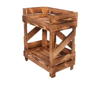 Стойка дерев'яна 2 яруси обпечена 50×30×61 см