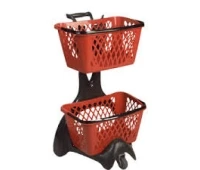 Baza pe roți cu 2 coșuri de cumpărături TYKO, set FURBO color