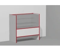 Tejghea vitrina comercială din sticlă cu 2 geamuri din sticlă
