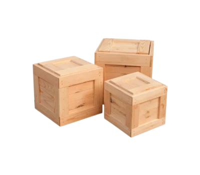 Набор ящиков-кубов натуральных