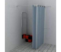 Cabinet de colț 1,3X1,3X2 m cu un suport