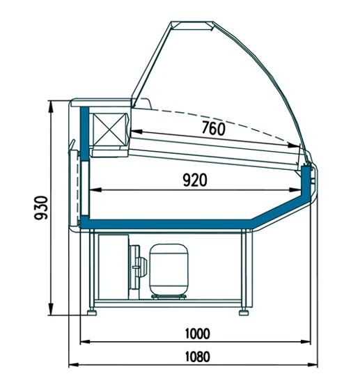 Vitrina de temperatură medie Dvina CS 150 î