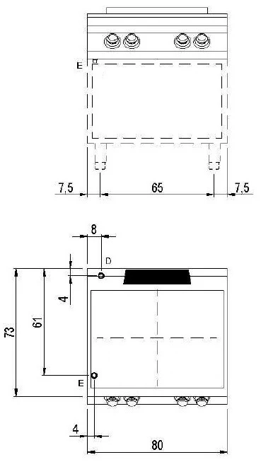 Электрическая плита Modular PK 70/80 TPE