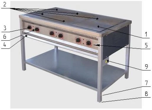 Soba electrica industriala PE-6-N economie Плита промышленная электрическая ПЭ-6-Н эконом