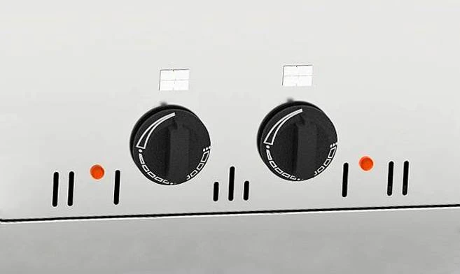 Sobe electrice cu două arzătoare - panou de control