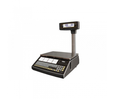 Cantare electronice comerciale cu imprimare cec DIBAL W-025 Pol până la 6/15 kg, precizie 2/5 g, cu suport