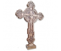 Хрест різьблений (з колом) на підставці 320x160