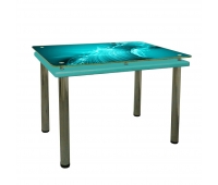Кухонний стіл Гермес Корал 1050х650х790 мм блакитний Фотодрук