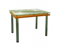 Кухонный стол Гермес Корал 1100х700х790 мм оранжевый Пескоструй