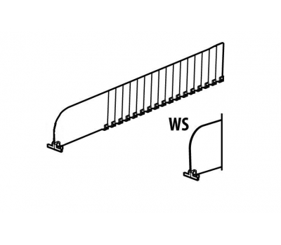 Поличний роздільник висотою 30 мм, овальний, без переднього обмежувача (WS)