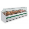 Холодильная гастрономическая витрина SAMOS КУБ 2.50 с кубическим стеклом (статика)