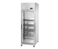 Холодильный шкаф 700 л из нержавейки (дверь стеклянная)