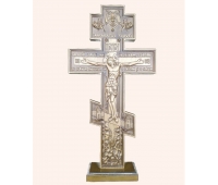 Cruce sculptată (in opt colțuri) RUM pe suport 300x160