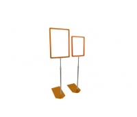 Cтойка рамки с пластиковым оранжевым основанием 500-1000 мм рамка формата А4 цвет Оранжевый