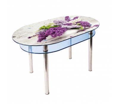 Кухонний стіл КС-6 Корал 1100x700x750 мм фіолетовий фотодрук