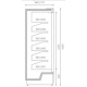 Vitrina frigorifică cu uși articulate Modern-Exp COOLES SlimDeck L937 W660 H2100 telecomandă R404 / 507