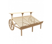 Camber din lemn pentru legume și fructe fără cutii sub formă de cărucior EM-02.106.001 СБ