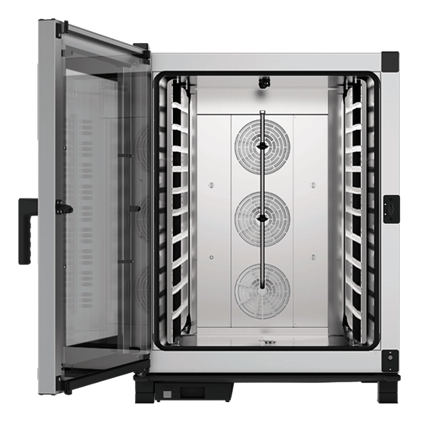Камера пароконвектомата оснащена 3-ма вентиляторами
