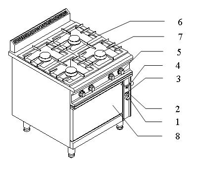 Плита газовая kogast ps-47/1